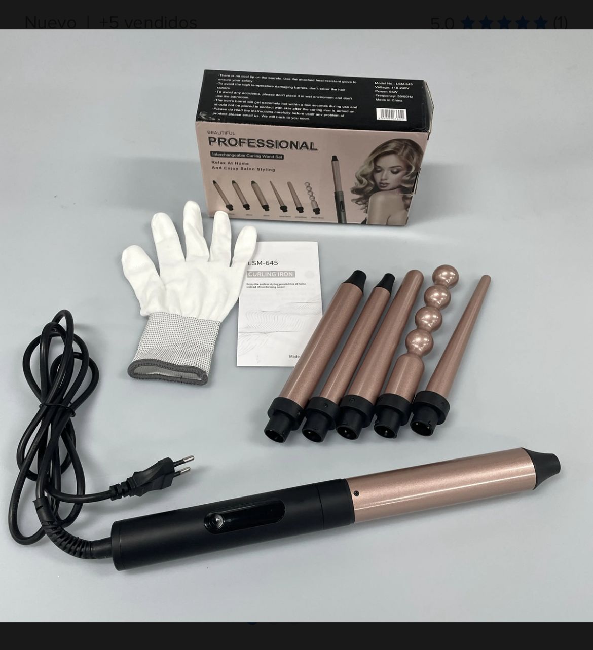 Pinza Rizador 6 En 1 Para Cabello Profesional