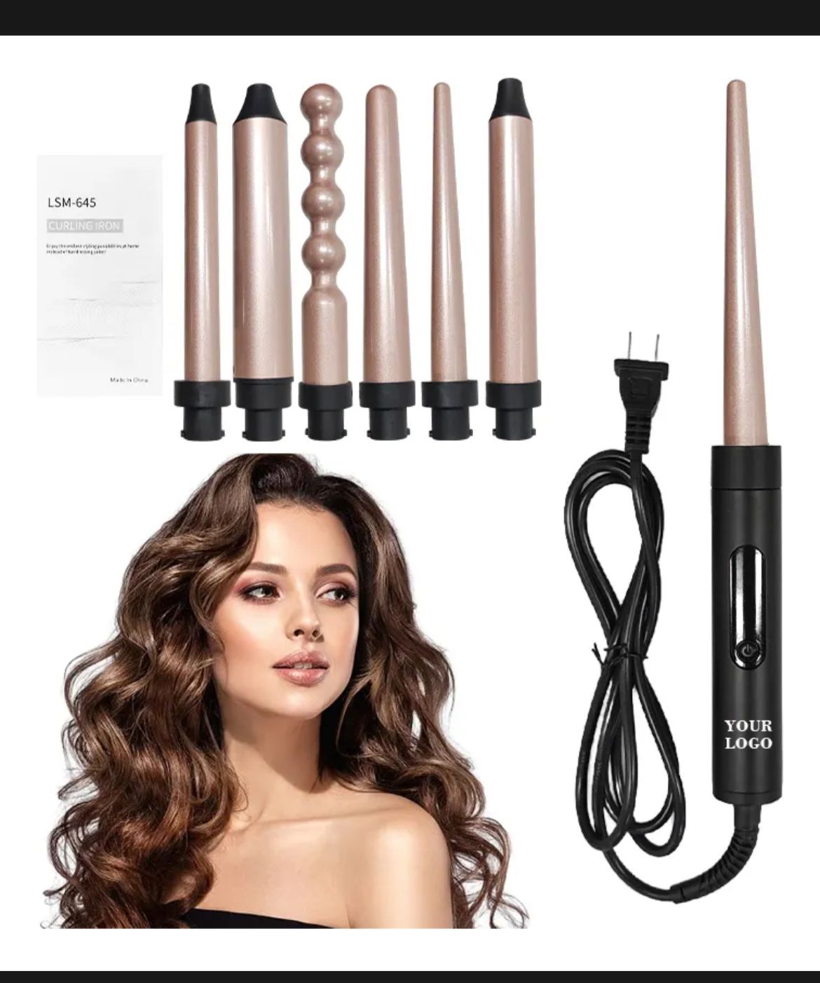 Pinza Rizador 6 En 1 Para Cabello Profesional